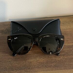 Ray-Ban Black and Brown Sunglasses